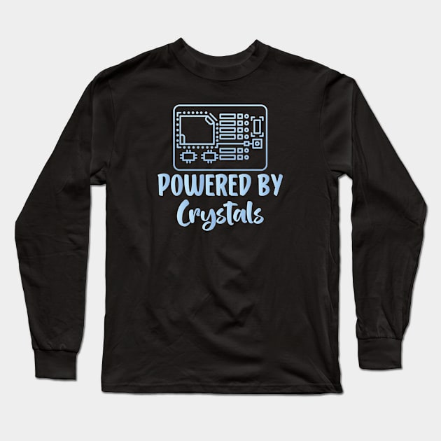 Powered By crystals Long Sleeve T-Shirt by AbstractA